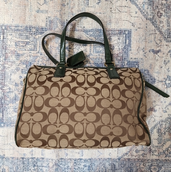 Coach Signature Python Stripe Satchel - Picture 5 of 16